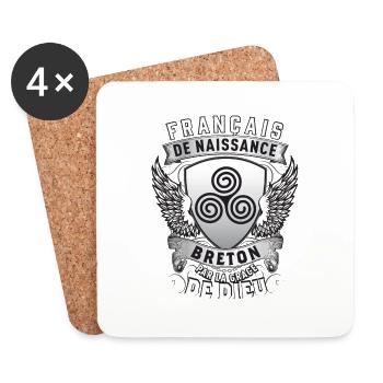 Breton grâce de Dieu - Dessous de verre (lot de 4) - blanc - Devant