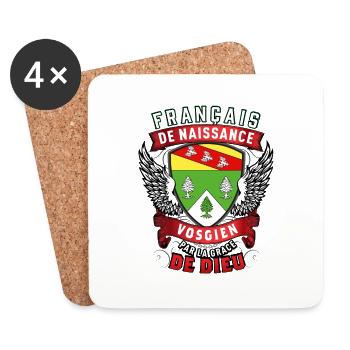 Vosgien Grâce de Dieu - Dessous de verre (lot de 4) - blanc - Devant