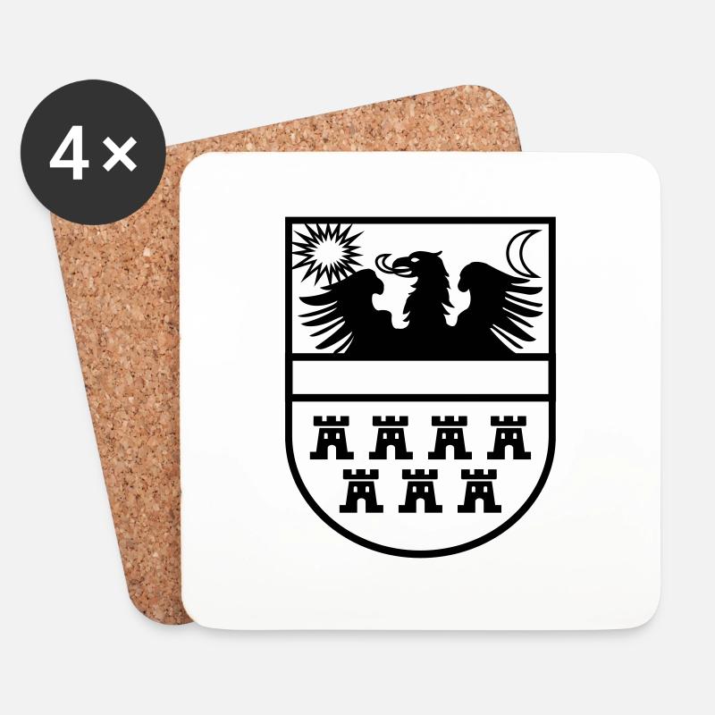 Wappen Siebenbürgen einfarbig - Untersetzer (4er-Set) - Weiß