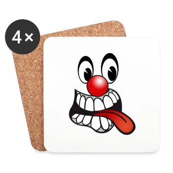 smiley design 1 - Coasters (set of 4) - white - Front