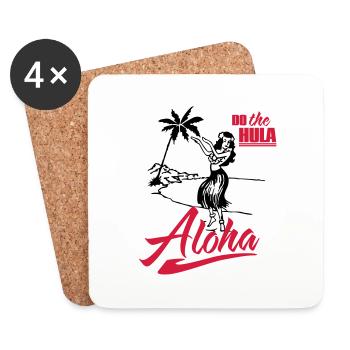 Aloha - do the Hula - Untersetzer (4er-Set) - Weiß - Vorne