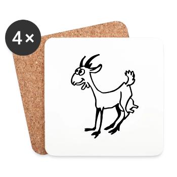Goat kid - Coasters (set of 4) - white - Front
