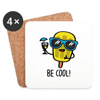 ice cream - Coasters (set of 4) - white - Front