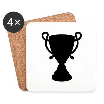 pokal__f1 - Coasters (set of 4) - white - Front