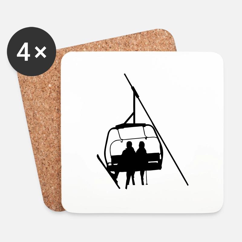 sesselbahn - Untersetzer (4er-Set) - Weiß