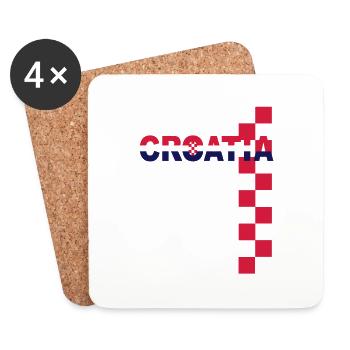 croatia sahovnica - Untersetzer (4er-Set) - Weiß - Vorne
