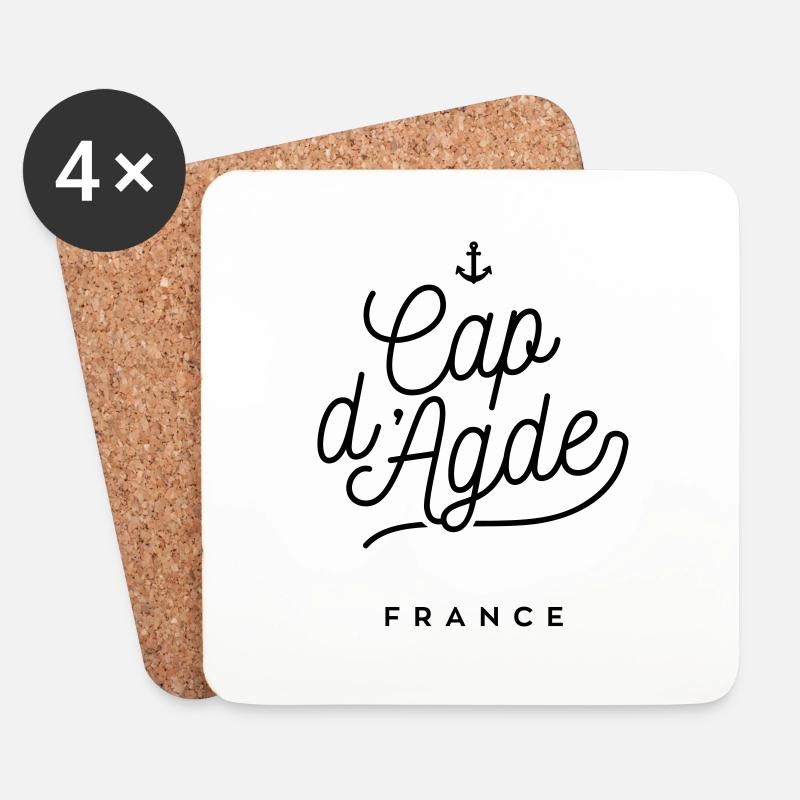 Cap d'Agde - Frankreich - Untersetzer (4er-Set) - Weiß