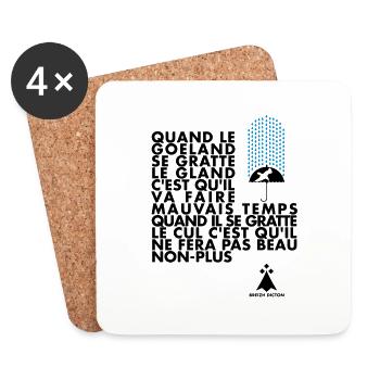 BREIZH GOELAND - Coasters (set of 4) - white - Front