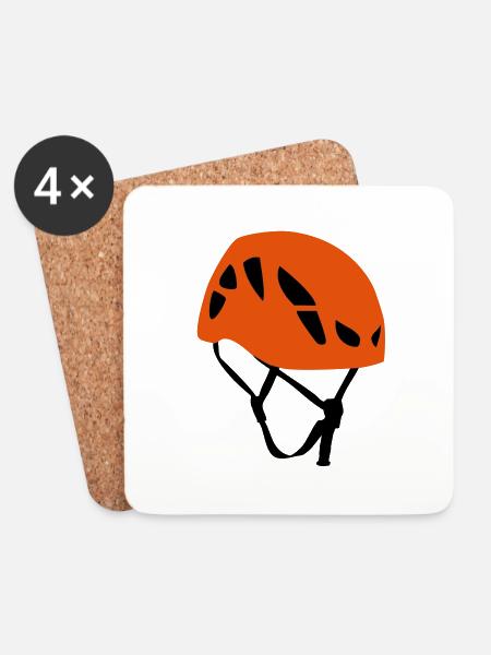 kletterhelm - Untersetzer (4er-Set) - Weiß