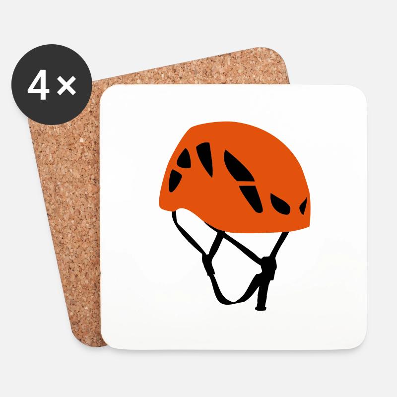 kletterhelm - Untersetzer (4er-Set) - Weiß