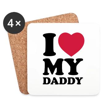 I love my daddy - Coasters (set of 4) - white - Front