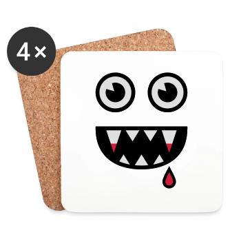 Petit vampire / Petit vampire - Dessous de verre (lot de 4) - blanc - Devant