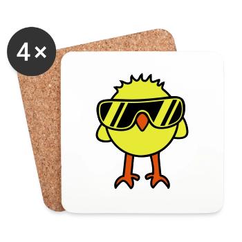 Cool Chick - Coasters (set of 4) - white - Front