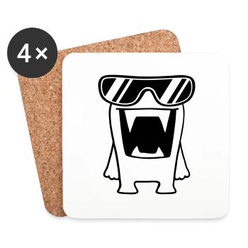 Cool Monster - Coasters (set of 4) - white - Front
