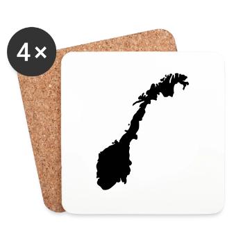 Norwegen - Untersetzer (4er-Set) - Weiß - Vorne