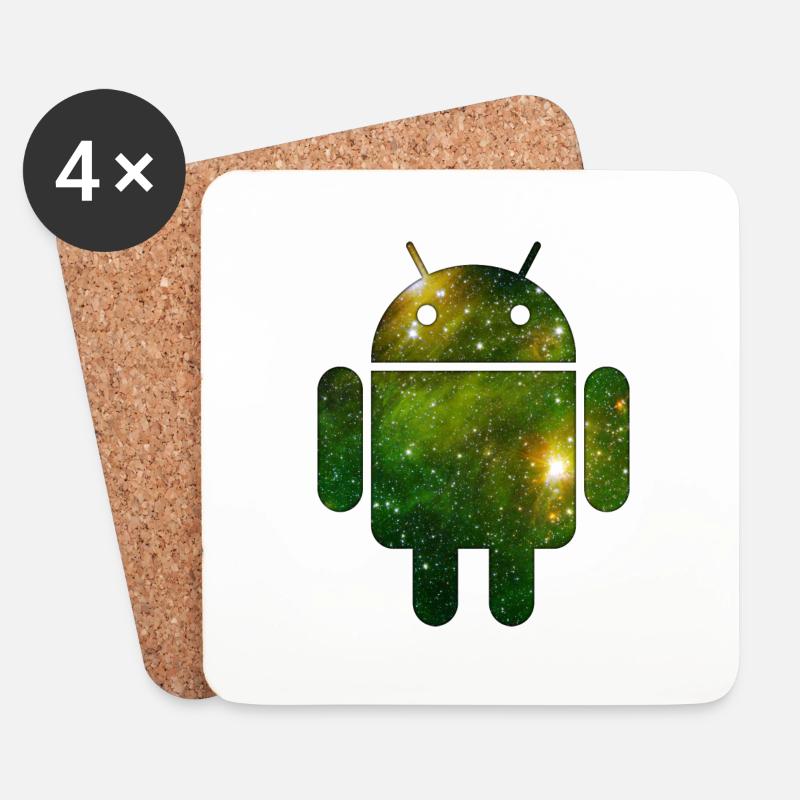 Android - Untersetzer (4er-Set) - Weiß