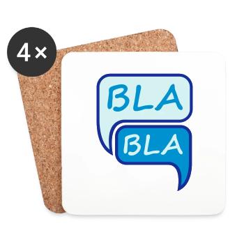 Bla Bla Design - Untersetzer (4er-Set) - Weiß - Vorne