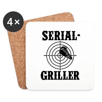 Serial Griller - Untersetzer (4er-Set) - Weiß - Vorne