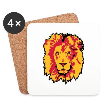 lion - Untersetzer (4er-Set) - Weiß - Vorne