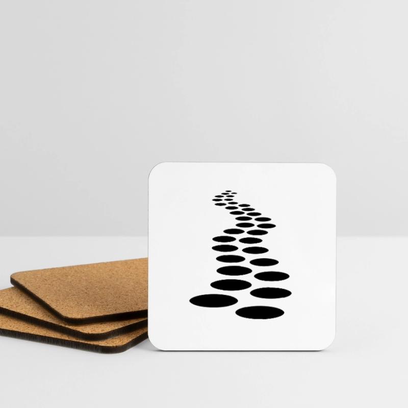 foot imprint path path line line row art pun Coasters (set of 4)