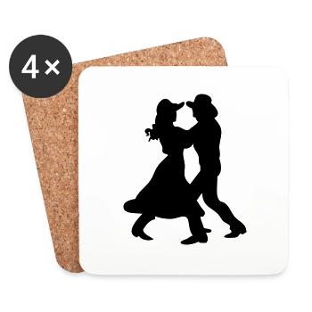 dance country - Coasters (set of 4) - white - Front