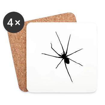 Spinne spider halloween insect arac vintage - Untersetzer (4er-Set) - Weiß - Vorne