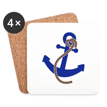 Anchor Logo - Dessous de verre (lot de 4) - blanc - Devant