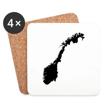 Norwegen - Untersetzer (4er-Set) - Weiß - Vorne