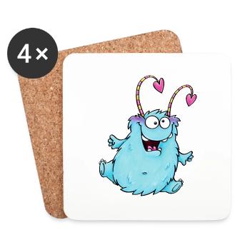 cuddly monster - Untersetzer (4er-Set) - Weiß - Vorne