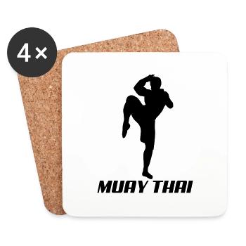 muay_thai1 - Untersetzer (4er-Set) - Weiß - Vorne