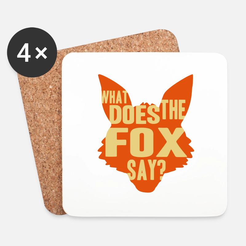 What Does The Fox Say - Untersetzer (4er-Set) - Weiß