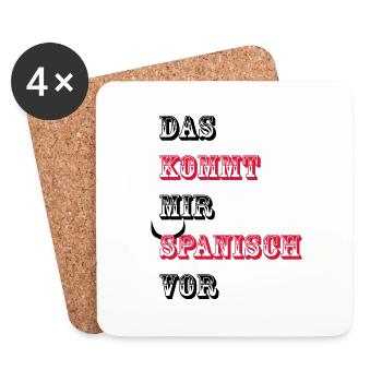 Das kommt mir Spanisch vor - Untersetzer (4er-Set) - Weiß - Vorne