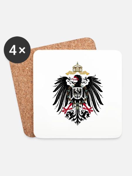 Reichsadler 1889 - Untersetzer (4er-Set) - Weiß