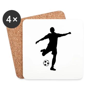 fussballer - Coasters (set of 4) - white - Front