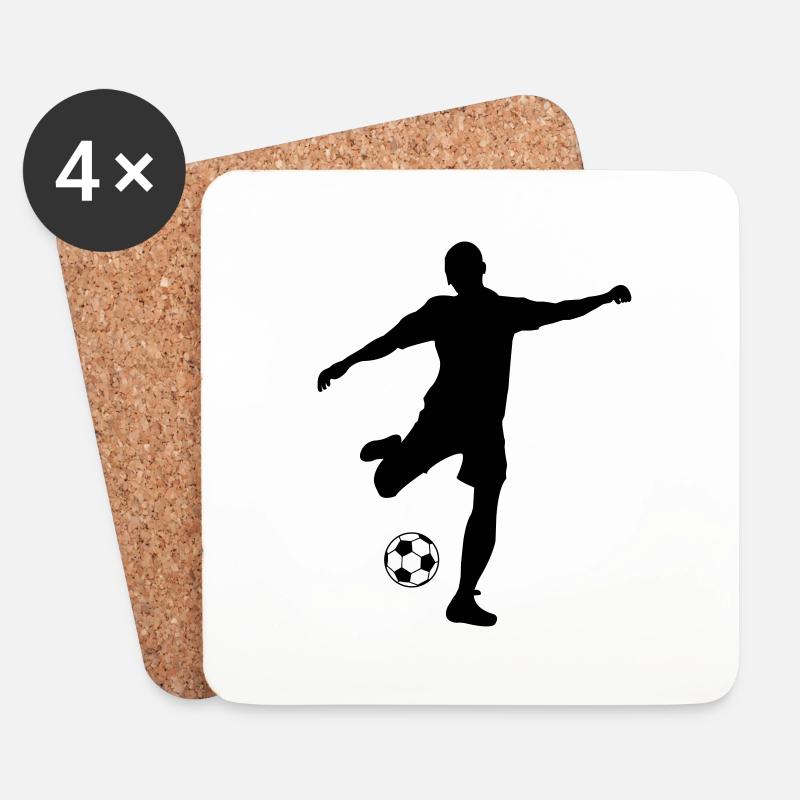 fussballer - Untersetzer (4er-Set) - Weiß