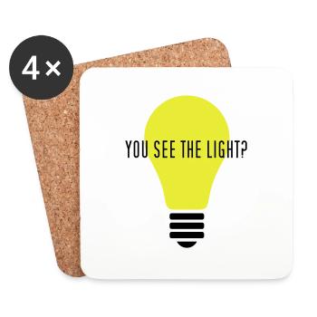 YOU SEE THE LIGHT? - Untersetzer (4er-Set) - Weiß - Vorne