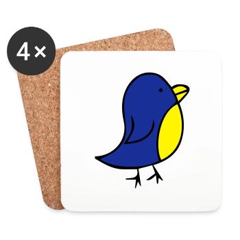 cute-bird - Untersetzer (4er-Set) - Weiß - Vorne