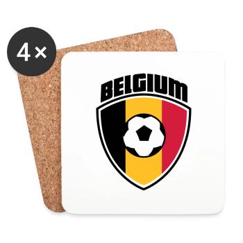 Belgien - Untersetzer (4er-Set) - Weiß - Vorne