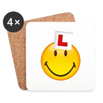 Smiley New Driver - Untersetzer (4er-Set) - Weiß - Vorne