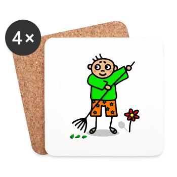 Gärtner Hobbygärtner - Untersetzer (4er-Set) - Weiß - Vorne