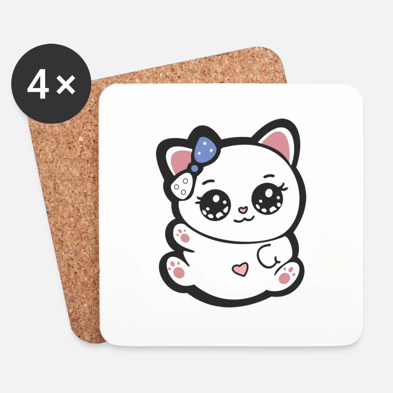 KAWAII 2 KIT - Untersetzer (4er-Set) - Weiß