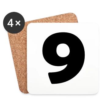 9 - Untersetzer (4er-Set) - Weiß - Vorne
