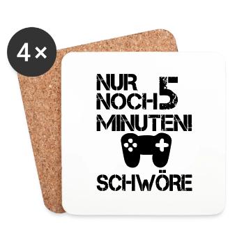 spiel süchtig - Untersetzer (4er-Set) - Weiß - Vorne