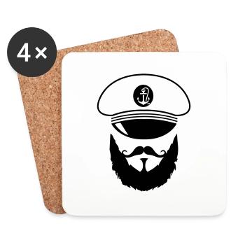 captain_02 - Untersetzer (4er-Set) - Weiß - Vorne