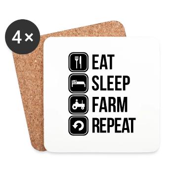 farm - Coasters (set of 4) - white - Front