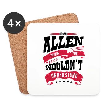 allen name thing you wouldnt understand - Coasters (set of 4) - white - Front