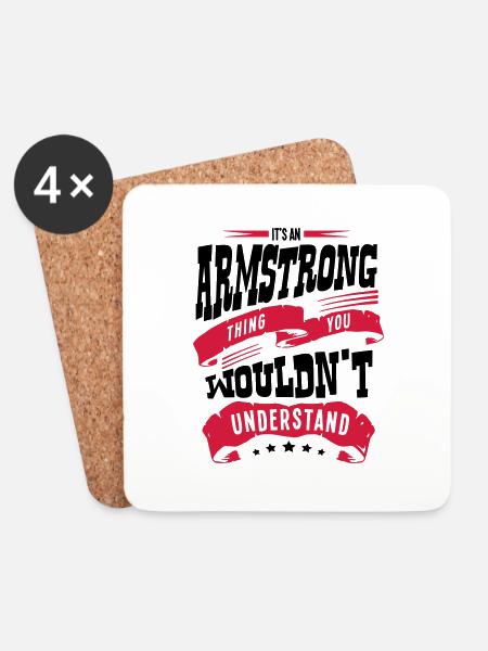 armstrong name thing you wouldnt underst - Coasters (set of 4) - white
