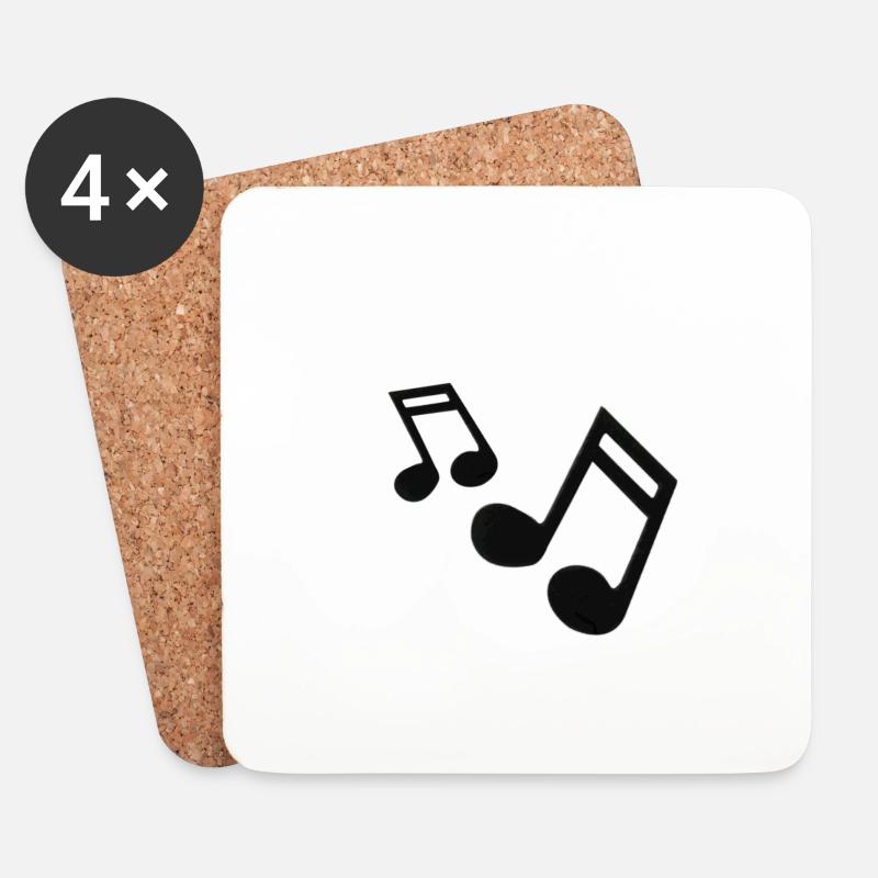 musical notes musical notes musical notes - Coasters (set of 4) - white