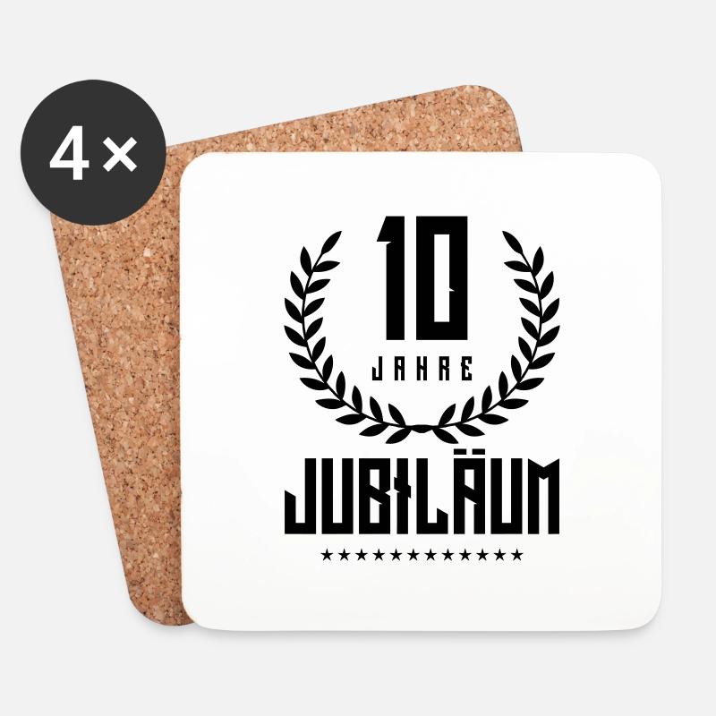 10 jahre jubilaeum kranz - Untersetzer (4er-Set) - Weiß