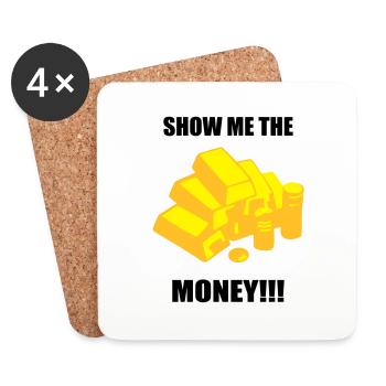 Show me the money - gold - Dessous de verre (lot de 4) - blanc - Devant